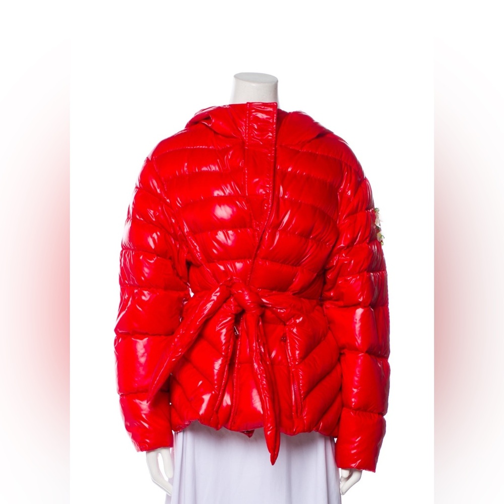 Moncler Red Down Puffer Women Size Medium